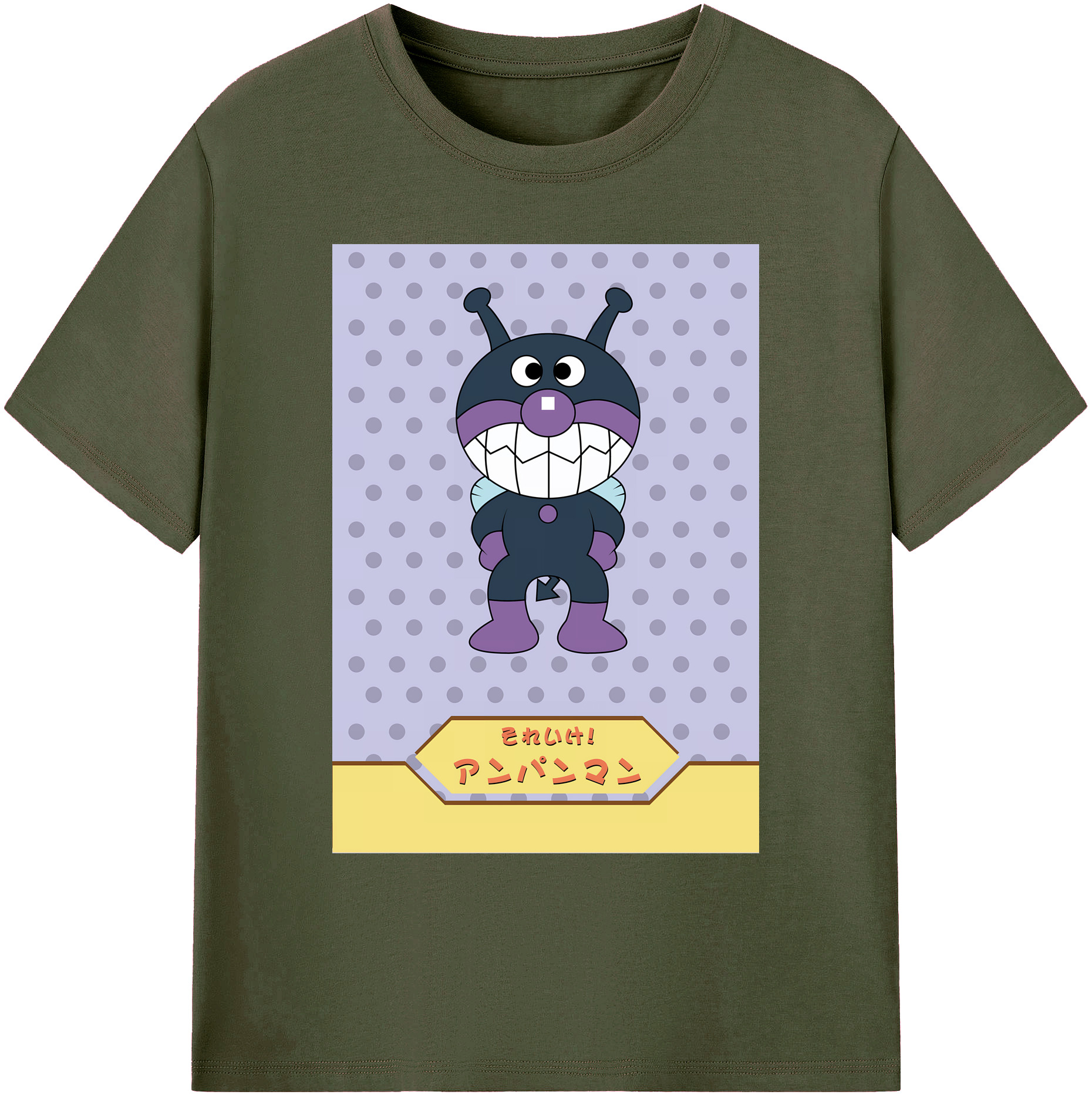 （画像用） アンパンマン Anpanman 綿100％ メンズ半袖Tシャツ｜肌触りやわらか＆通気性